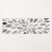 Tapis De Yoga Boutons de brosse d'aquarelle - noir et blanc (Devant (Horizontal))