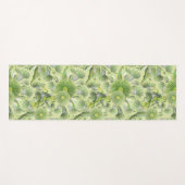 Tapis De Yoga Bovins verts femelles et fleurs d'eucalyptus (Devant (Horizontal))