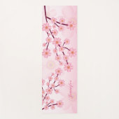 Tapis De Yoga Branches de fleurs de Sakura rose (Devant)