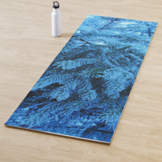 Tapis De Yoga Branches d'épinette de forêt neigeuse
