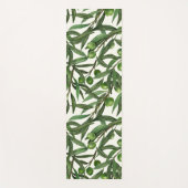 Tapis De Yoga Branches d'olive sur blanc (Devant)