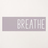 Tapis De Yoga Breathe Simple Motivational Quote Boho Lilac (Devant (Horizontal))