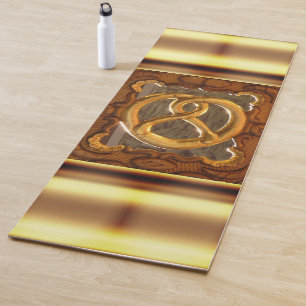 Tapis de yoga bretzel or