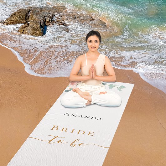 Tapis De Yoga Bride rose or floral eucalyptus bachelorette