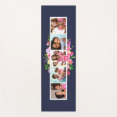 Tapis De Yoga Bright Blooms 5 Photo Collage Monogramme (Devant)