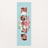 Tapis De Yoga Bright Blooms 5 Photo Collage Monogramme (Devant)