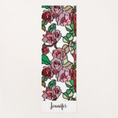 Tapis De Yoga Bright red flowers (Devant)