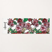 Tapis De Yoga Bright red flowers (Devant (Horizontal))
