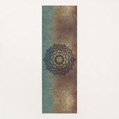 Tapis De Yoga Bronze et vert chimmery Mandala Yoga Mat (Devant)