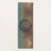 Tapis De Yoga Bronze et vert chimmery Mandala Yoga Mat (Dos)