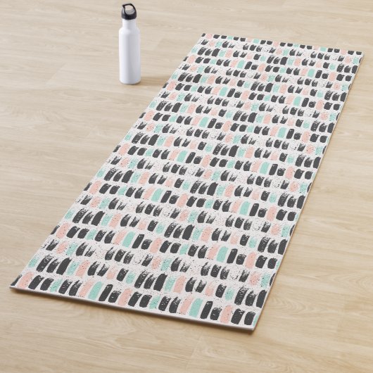 Tapis De Yoga Brosses et motif de courses d'encre (En situation)