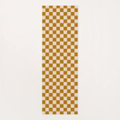 Tapis De Yoga Brown and beige checkerboard pattern (Dos)