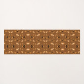Tapis De Yoga Brown patterned fabric featuring a symmetrical  (Dos (Horizontal))