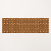 Tapis De Yoga Brown patterned fabric featuring a symmetrical  (Devant (Horizontal))