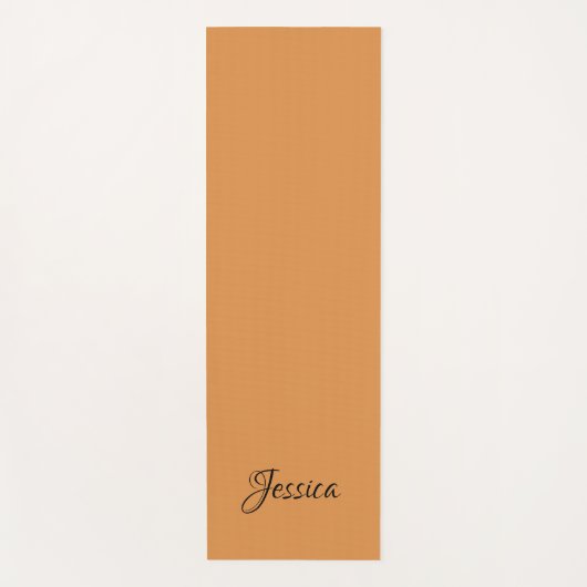 Tapis De Yoga Brown simple nom de script simple (Devant)