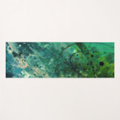 Tapis De Yoga Bruit Vert Abstrait (Devant (Horizontal))