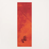 Tapis De Yoga Brûlé Orange Persimmon Feuilles Abtract Automne (Devant)
