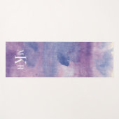 Tapis De Yoga Brume pourpre II du monogramme | (Devant (Horizontal))
