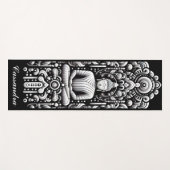 Tapis De Yoga Buddha in black and white  (Devant (Horizontal))