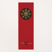 Tapis De Yoga Buddhism Golden Dharma Wheel Personalized (Devant)