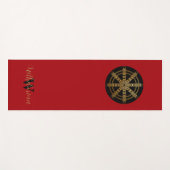 Tapis De Yoga Buddhism Golden Dharma Wheel Personalized (Devant (Horizontal))