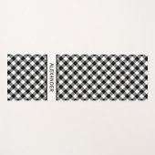 Tapis De Yoga Buffalo noir diagonal gras plaqué votre nom (Devant (Horizontal))