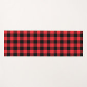 Tapis De Yoga Buffalo Plaid Red Black Check (Devant (Horizontal))