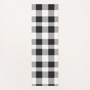 Tapis De Yoga Buffle noir blanc En vichy vérifier les jours féri