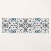 Tapis De Yoga Bugs, noir et bleu (Devant (Horizontal))