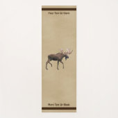 Tapis De Yoga Bull Moose Sur Ancien Papier (Devant)