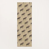 Tapis De Yoga Bull Moose Sur Ancien Papier (Dos)