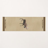 Tapis De Yoga Bull Moose Sur Ancien Papier (Devant (Horizontal))