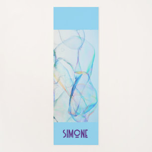 Tapis De Yoga Bulle de marbre bleu Swirl Yoga Mat - Nom personna