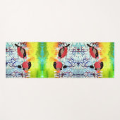 Tapis De Yoga Bullfinch Birds (Devant (Horizontal))