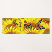 Tapis De Yoga Bumblebee de tournesol Papillon Yoga Mat (Devant (Horizontal))