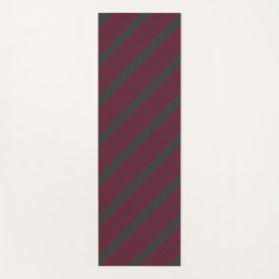 Tapis De Yoga Burgundy rouge et charbon de bois cinq bandes moti