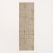 Tapis De Yoga Burlap Tan unique texturé (Devant)