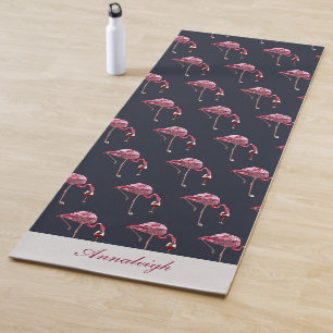 Tapis De Yoga Buveur de vin à motif de flamant rose Nouveauté