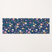 Tapis De Yoga cacahuètes en Motif de fleurs (Devant (Horizontal))