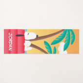 Tapis De Yoga cacahuètes | Snoopy Tropical Deco | Ajouter Votre (Devant (Horizontal))