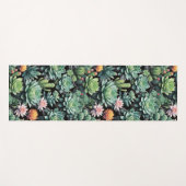 Tapis De Yoga Cactus en fleurs et succulents (Devant (Horizontal))