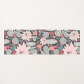 Tapis De Yoga Cactus Succulent Plante Mint rose Brown (Devant (Horizontal))