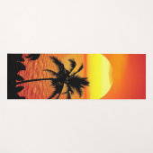 Tapis De Yoga Cadre Sun Red Tropics Palm Beach (Devant (Horizontal))