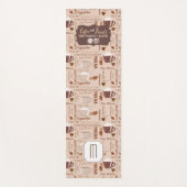 Tapis De Yoga Café et amis Motif Monogramme (Devant)