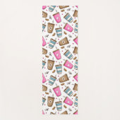 Tapis De Yoga Cafés, Haricots, Coeurs, Amateur De Café (Devant)