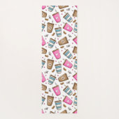 Tapis De Yoga Cafés, Haricots, Coeurs, Amateur De Café (Dos)