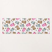 Tapis De Yoga Cafés, Haricots, Coeurs, Amateur De Café (Devant (Horizontal))