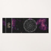 Tapis De Yoga Calendrier zodiaque Yoga Mat avec Nebula violette (Devant (Horizontal))