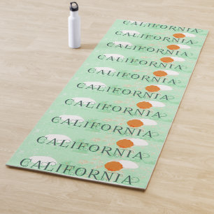 Tapis De Yoga California Travel Poster Yoga Mat