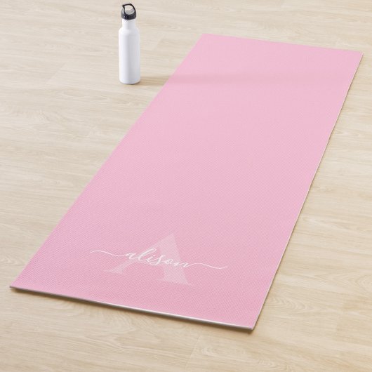 Tapis De Yoga Calligraphie de monogramme féminin script